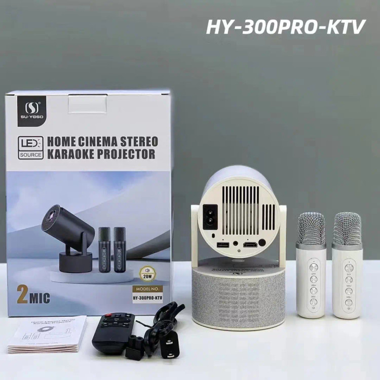ویدیو پروژکتور هوشمند کارائوکه برند su.yosd مدل HY300 Pro KTV
