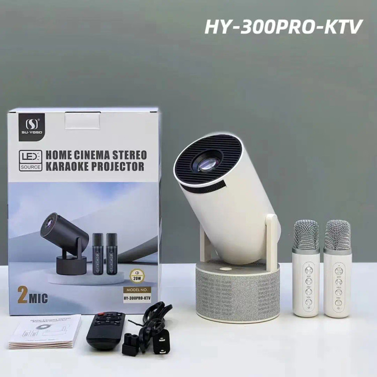 ویدیو پروژکتور هوشمند کارائوکه برند su.yosd مدل HY300 Pro KTV