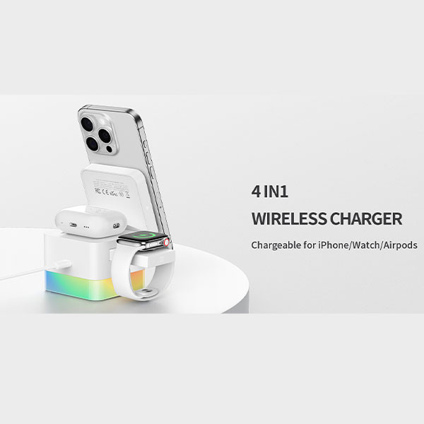 شارژر وایرلس تاشو 15 وات برند RECCI مدل RCW-46