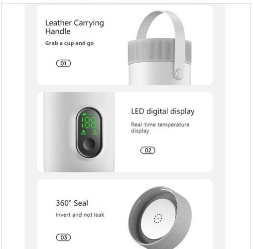 کتری برقی دیجیتال شارژی و قابلحمل مدل Rechargeable Kettle RK-3