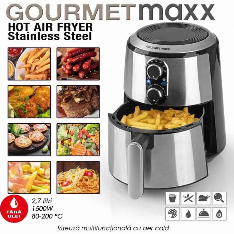 سرخ کن بدون روغن گورمت مکس GOURMETMAXX با ظرفیت 2.7 لیتر