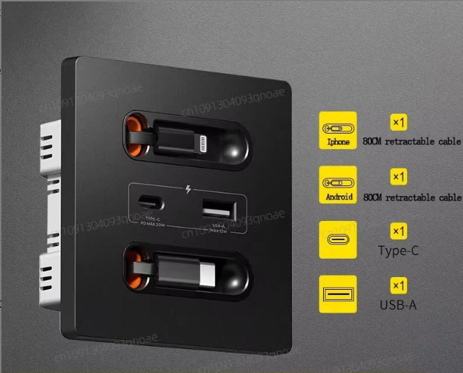 پریز USB همراه با کابل توسعه