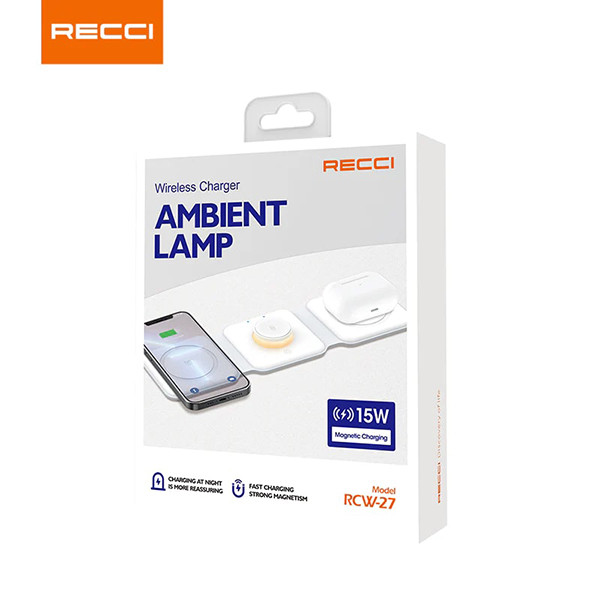 شارژر وایرلس RECCI مدل Rcw-27