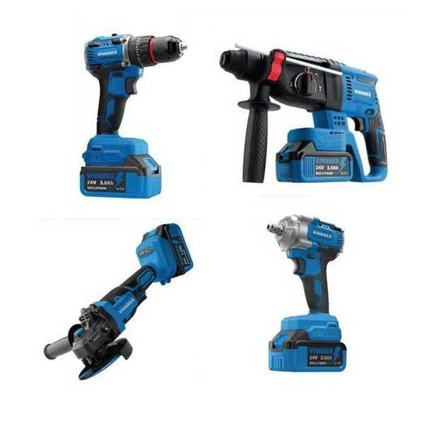 کیت ابزار شارژی 4 عددی براشلس 24 ولت مدل VR2404-BCK